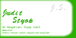 judit styop business card